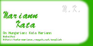 mariann kata business card